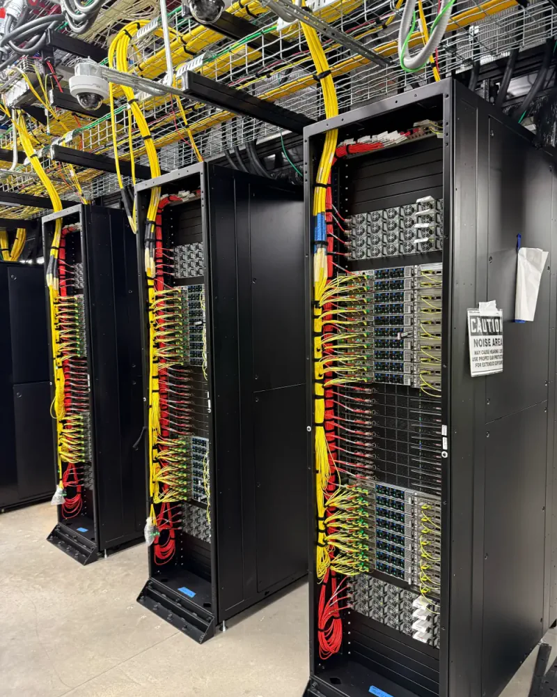 Rows of server racks representing GPT